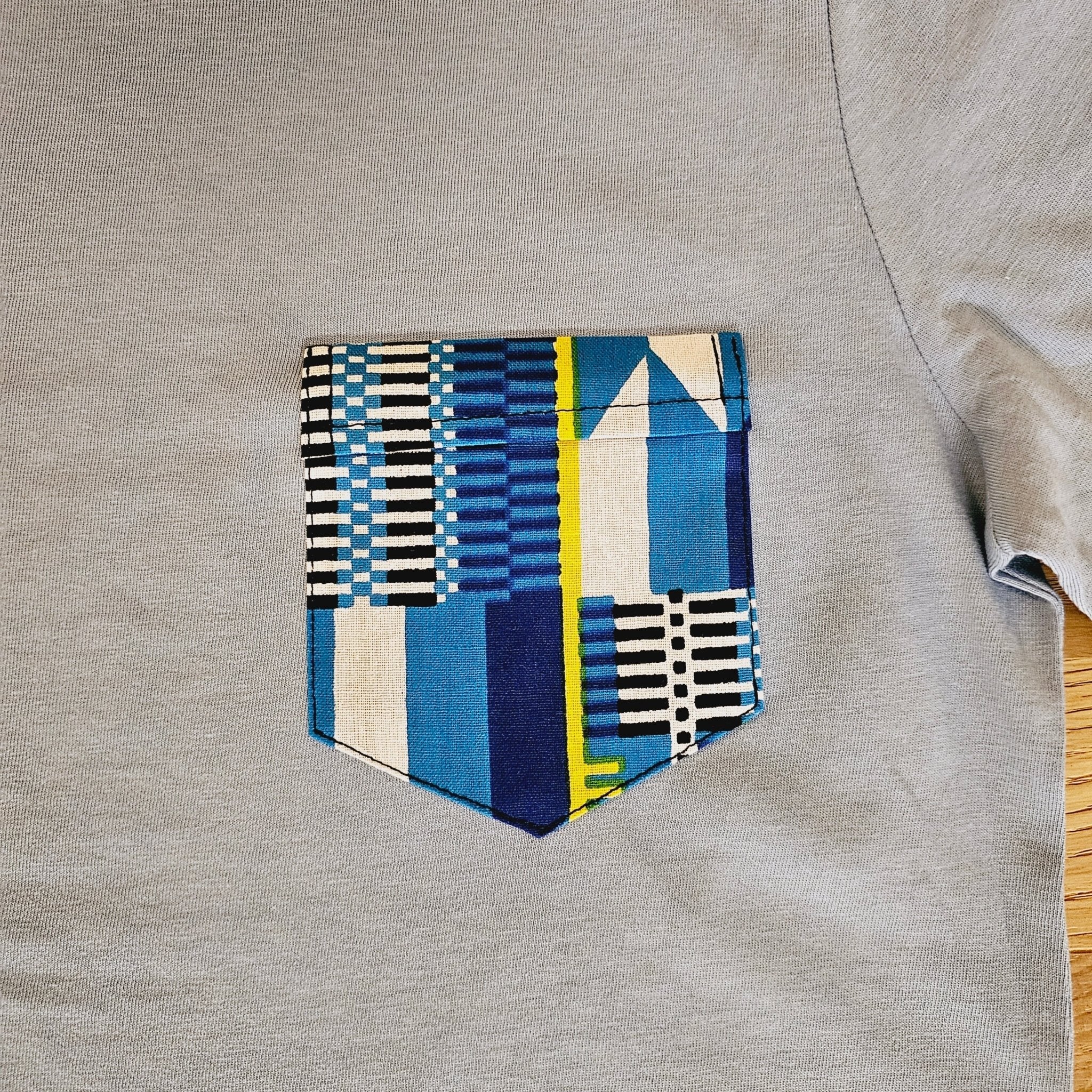 Kids T-shirt with African Ankara Print Detail | 100% cotton - Sleepandso