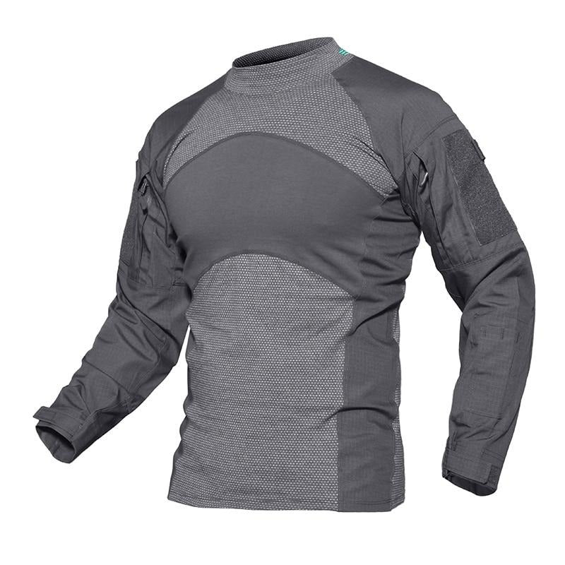 Mens T-shirts Long Sleeve Cotton Camouflage Tactical T Shirts Military Army Tshirts Man Airsoft Clothing - Sleepandso