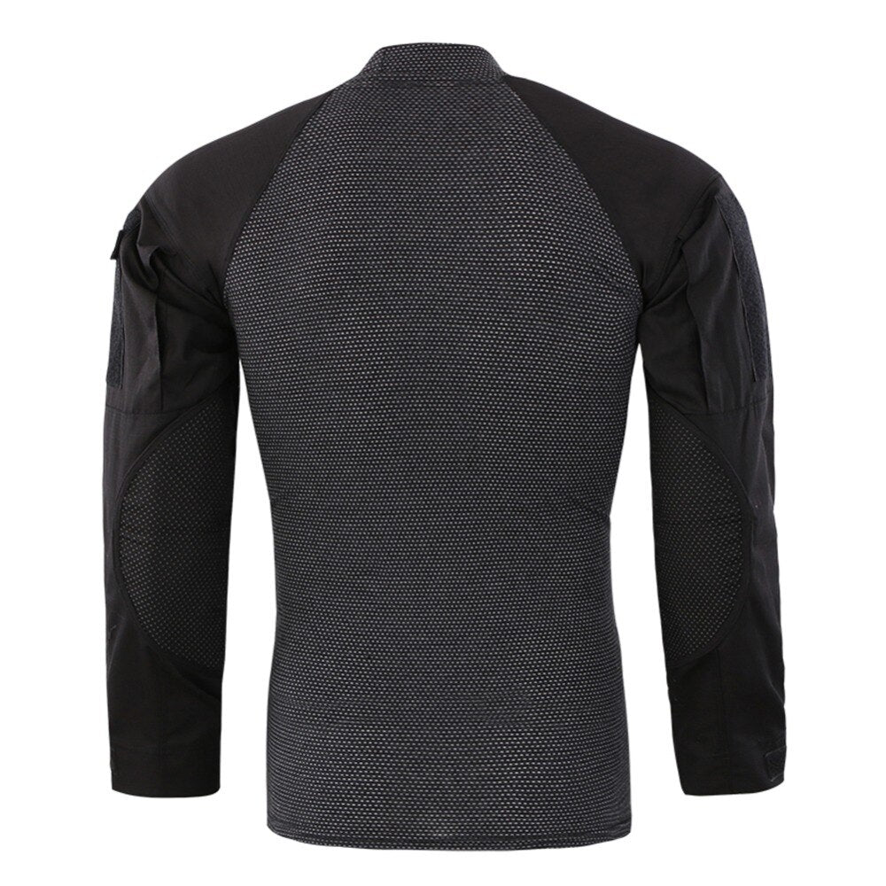 Mens T-shirts Long Sleeve Cotton Camouflage Tactical T Shirts Military Army Tshirts Man Airsoft Clothing - Sleepandso