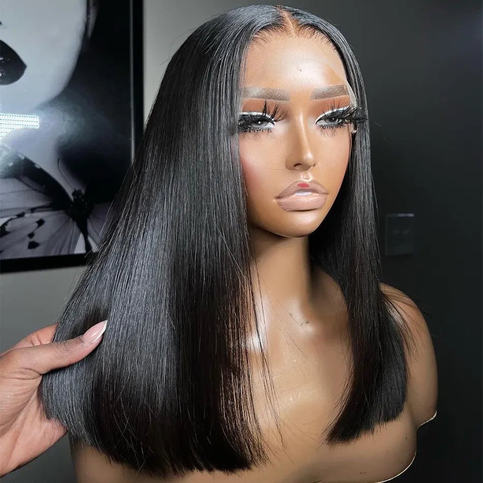 Wear To Go Wig Bob Glueless Wig 13x4 Bob Lace Frontal Wig Short Bob Wig Bone Straight Human Hair Wig Bob Hair Wig Pre Plucked - Sleepandso