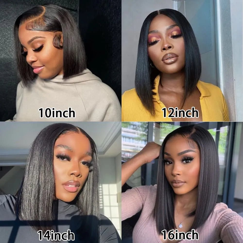 Wear To Go Wig Bob Glueless Wig 13x4 Bob Lace Frontal Wig Short Bob Wig Bone Straight Human Hair Wig Bob Hair Wig Pre Plucked - Sleepandso